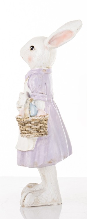 Figurka Wielkanocna Króliczka z Koszyczkiem
