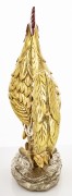 Złota figurka Kogut 36x23 cm – elegancka dekoracja do wnętrza