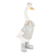 Figurka Gęś w Eleganckim Kubraczku – Wiosenna Ozdoba Domu