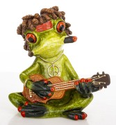FIGURKA ŻABA RASTA MUZYK PREZENT DO DOMU DEKORACJA