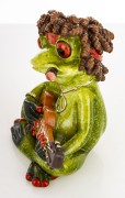 FIGURKA ŻABA RASTA MUZYK PREZENT DO DOMU DEKORACJA