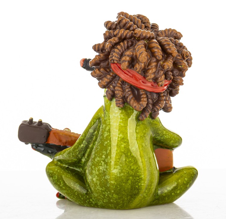 FIGURKA ŻABA RASTA MUZYK PREZENT DO DOMU DEKORACJA