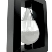 Barometr Burzowy Fitzroya w Oprawie Drewnianej - Kropla Storm Glass