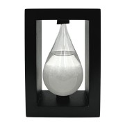 Barometr Burzowy Fitzroya w Oprawie Drewnianej - Kropla Storm Glass