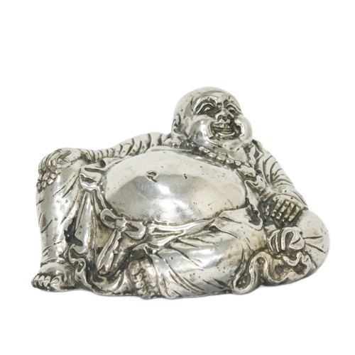 FIGURKA UŚMIECHNIĘTY BUDDA METAL - 8X7X4,5CM