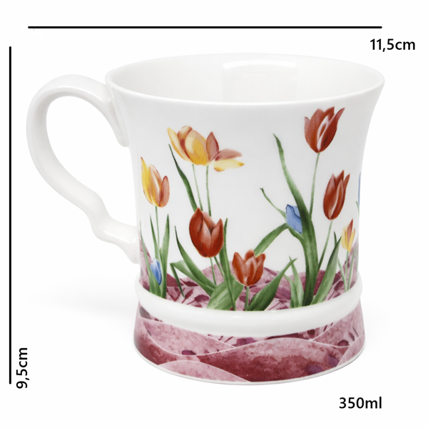 KUBEK CERAMICZNY TULIPANY PREZENT 350ML 9,5x11,5CM
