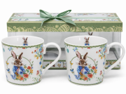 KOMPLET 2 KUBKÓW WIELKANOC KRÓLIK 350ML