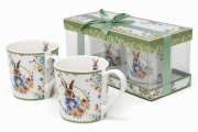 KOMPLET 2 KUBKÓW WIELKANOC KRÓLIK 350ML