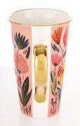 KUBEK PORCELANOWY XXL 700ML KWIATY PREZENT 16,5x14,5CM