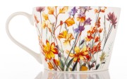 KUBEK PORCELANOWY 450ML KWIATY 8x15CM