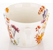 KUBEK PORCELANOWY 450ML KWIATY 8x15CM