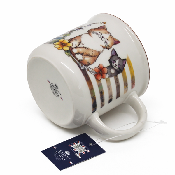 KUBEK CERAMICZNY 400ML KOTKI 9x13CM PREZENT DLA KOCIARY