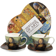 ZESTAW 2 FILIŻANKI 250ML MONA LISA DA VINCI PREZENT