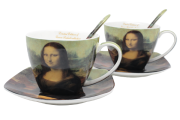 ZESTAW 2 FILIŻANKI 250ML MONA LISA DA VINCI PREZENT