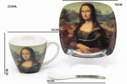 ZESTAW 2 FILIŻANKI 250ML MONA LISA DA VINCI PREZENT