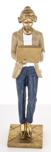 FIGURKA KOBIETA Z LAPTOPEM BUSINESS LADY PREZENT 24x6,5CM