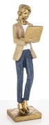 FIGURKA KOBIETA Z LAPTOPEM BUSINESS LADY PREZENT 24x6,5CM