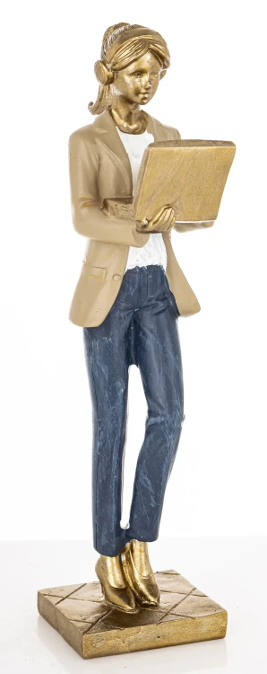 FIGURKA KOBIETA Z LAPTOPEM BUSINESS LADY PREZENT 24x6,5CM