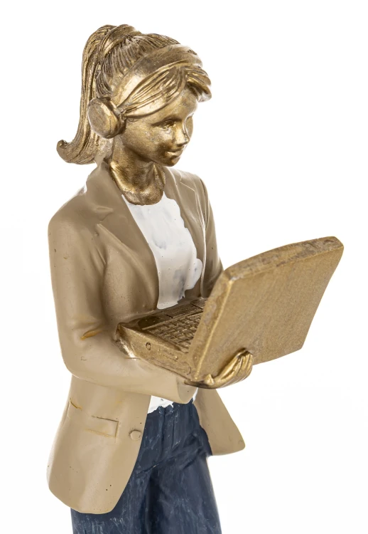 FIGURKA KOBIETA Z LAPTOPEM BUSINESS LADY PREZENT 24x6,5CM