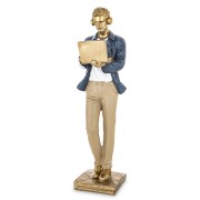 FIGURKA MĘŻCZYZNA Z LAPTOPEM BUSINESSMAN PREZENT 25x6CM