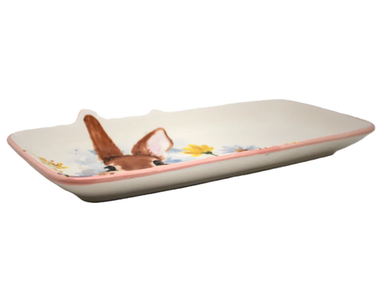 PATERA TALERZ DEKORACYJNY WIELKANOCNY ZAJĄC 28,5X14,5 CM
