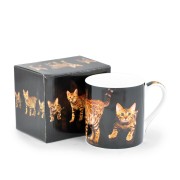 PORCELANOWY KUBEK KOT BENGALSKI 380ML