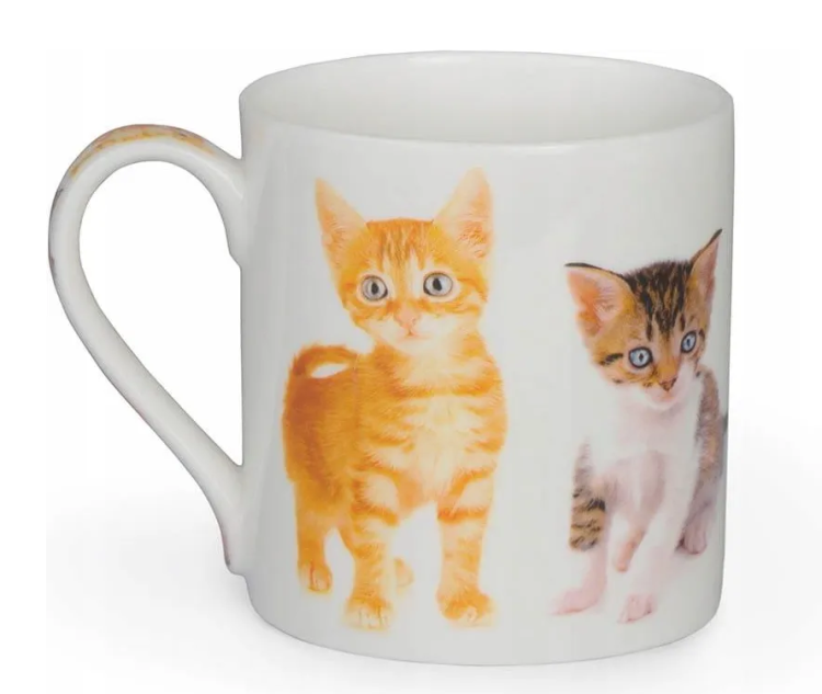 PORCELANOWY KUBEK KOTKI 4 380ML