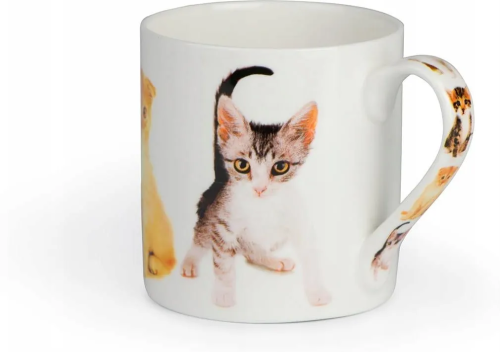 PORCELANOWY KUBEK KOTKI 4 380ML
