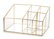 ORGANIZER SZKLANY NA TOALETKĘ/BIURKO 10x18x13