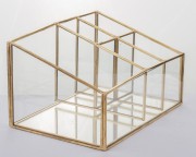 ORGANIZER SZKLANY NA TOALETKĘ/BIURKO 10x18x13