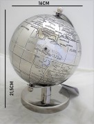DEKORACYJNY METALOWY GLOBUS 21X16CM