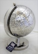 DEKORACYJNY METALOWY GLOBUS 21X16CM