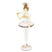 Figurka Baletnica 25,5x9,5x8 W PASTELOWYCH KOLORACH