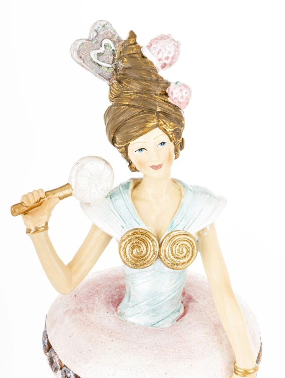 Figurka Baletnica 25,5x9,5x8 W PASTELOWYCH KOLORACH