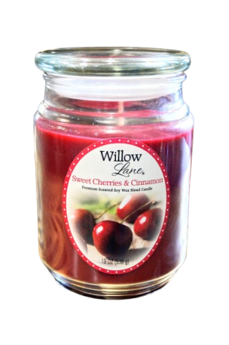 DUŻA ŚWIECA SOJOWA WILLOW - SWEET CHERRIES_CINNAMON W ZAMYKANYM SŁOIKU