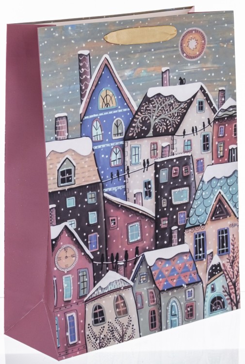 Torebka Papierowa Upominkowa Świąteczna 40x30x12