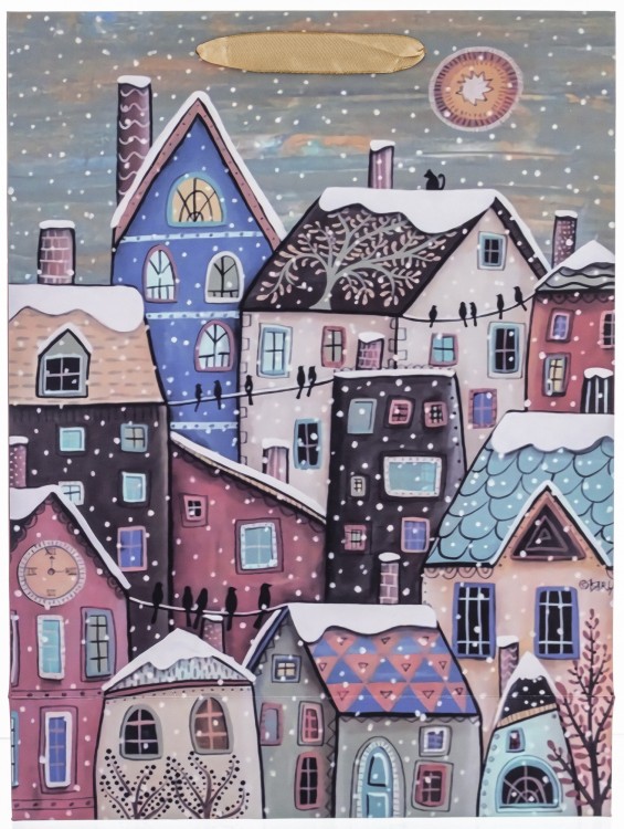 Torebka Papierowa Upominkowa Świąteczna 40x30x12