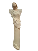 FIGURKA GIPSOWA ANIOŁ Z PIESKIEM 35CM