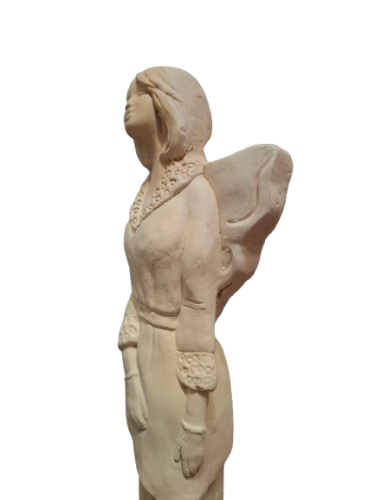 FIGURKA GIPSOWA ANIOŁ Z PIESKIEM 35CM