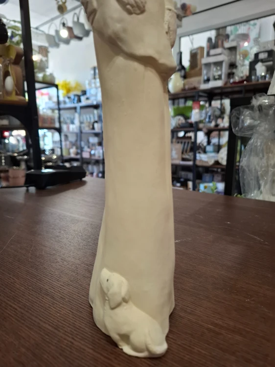 FIGURKA GIPSOWA ANIOŁ Z PIESKIEM 35CM