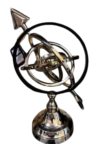 SFERA ARMILARNA DEKORACYJNA GLOBUS RETRO STRZAŁA