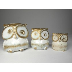 3 DREWNIANE SOWY 15/12/10CM