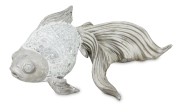 FIGURKA RYBA SREBRNA  12x21x11CM