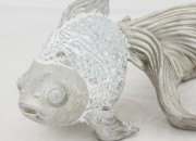 FIGURKA RYBA SREBRNA  12x21x11CM