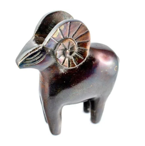 Figurka Aluminiowa Czarny BARANEK 18x6x17 cm
