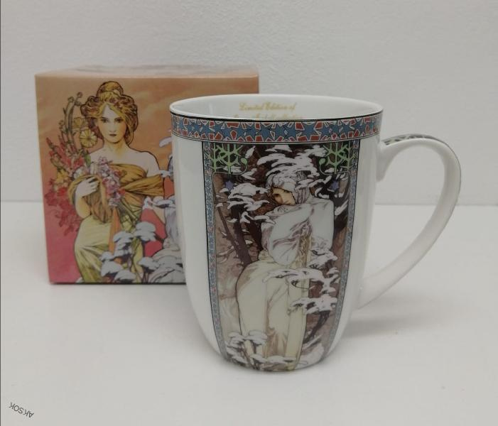 KUBEK Z KOLEKCJI ART GALLERY A. MUCHA ZIMA 300 ML