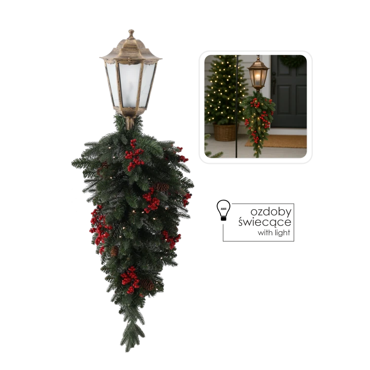 ŚWIĄTECZNY KINKIET BOŻONARODZENIOWY 90CM LED