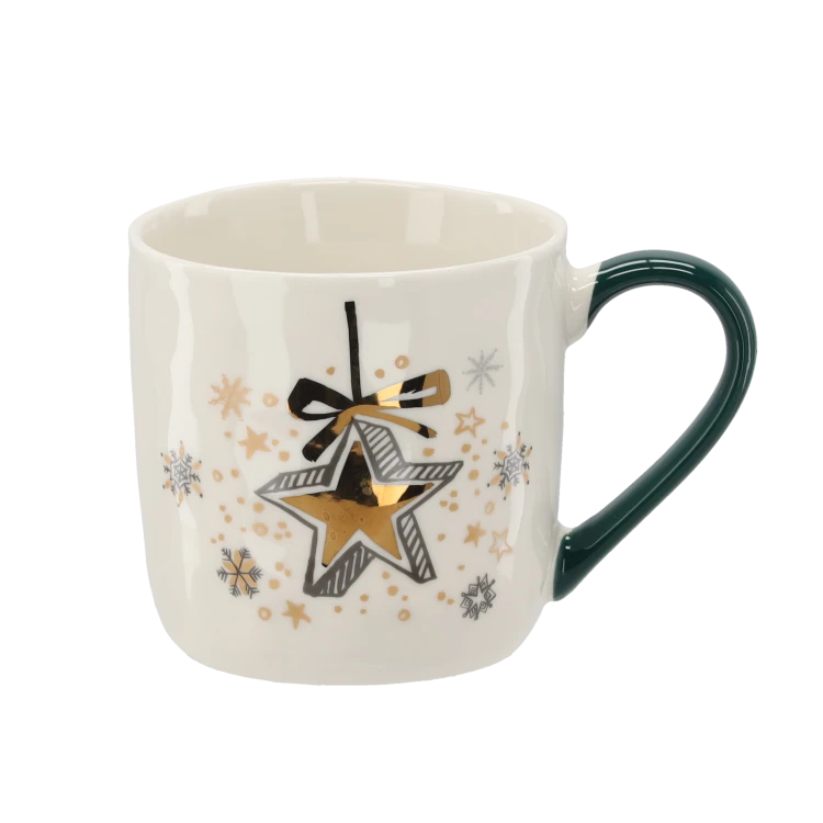 ŚWIĄTECZNY KUBEK PORCELANOWY 320 ML GWIAZDA