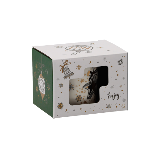 ŚWIĄTECZNY KUBEK PORCELANOWY 320 ML GWIAZDA