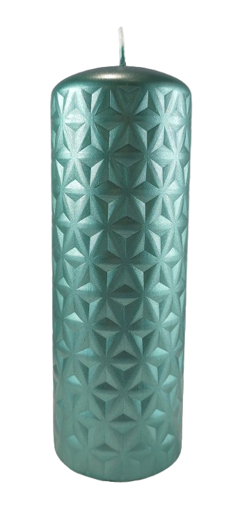 Świeca CALEIDOSCOPE SŁUPEK 70/200 turkus